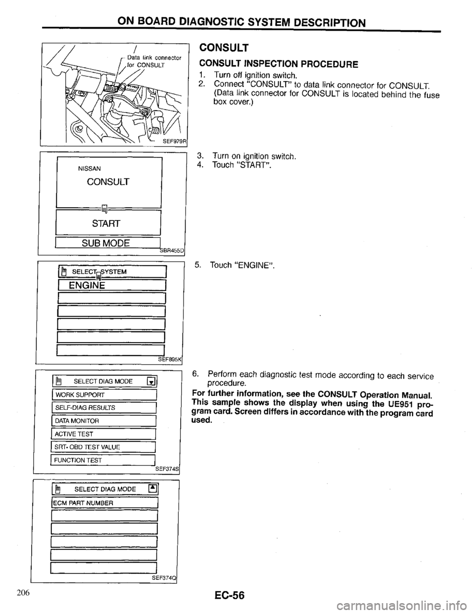 INFINITI QX4 1997  Factory Service Manual 206 