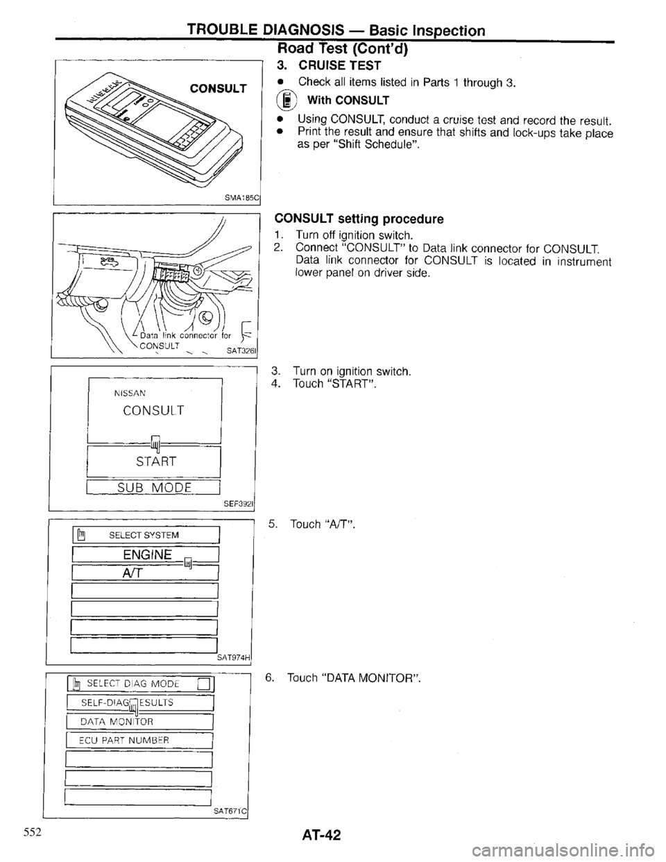 INFINITI QX4 1997  Factory Workshop Manual 552 