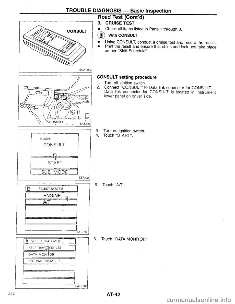 INFINITI QX4 1997 Factory Workshop Manual 552 INFINITI QX4 1997 Factory Workshop Manual 552