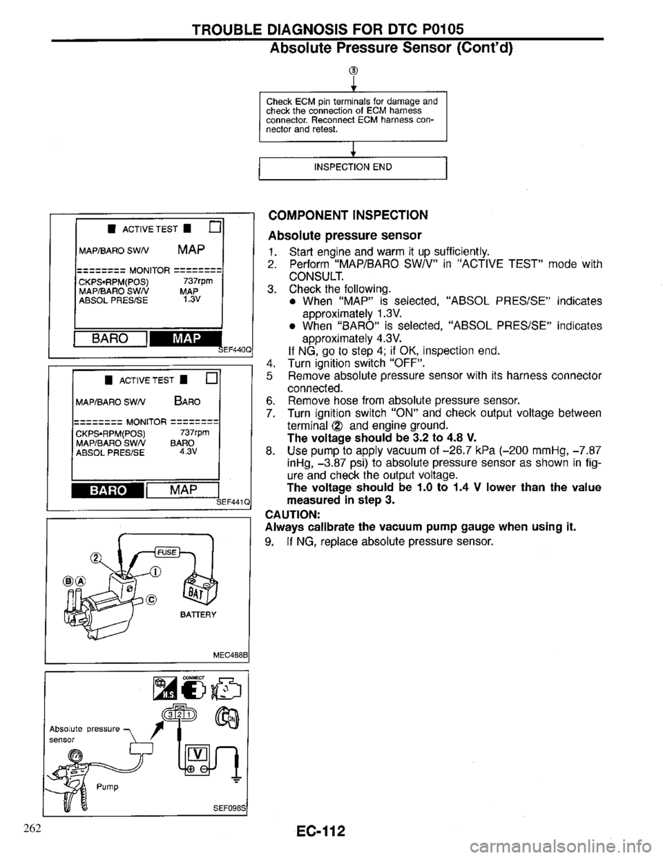 INFINITI QX4 1997  Factory Service Manual 262 