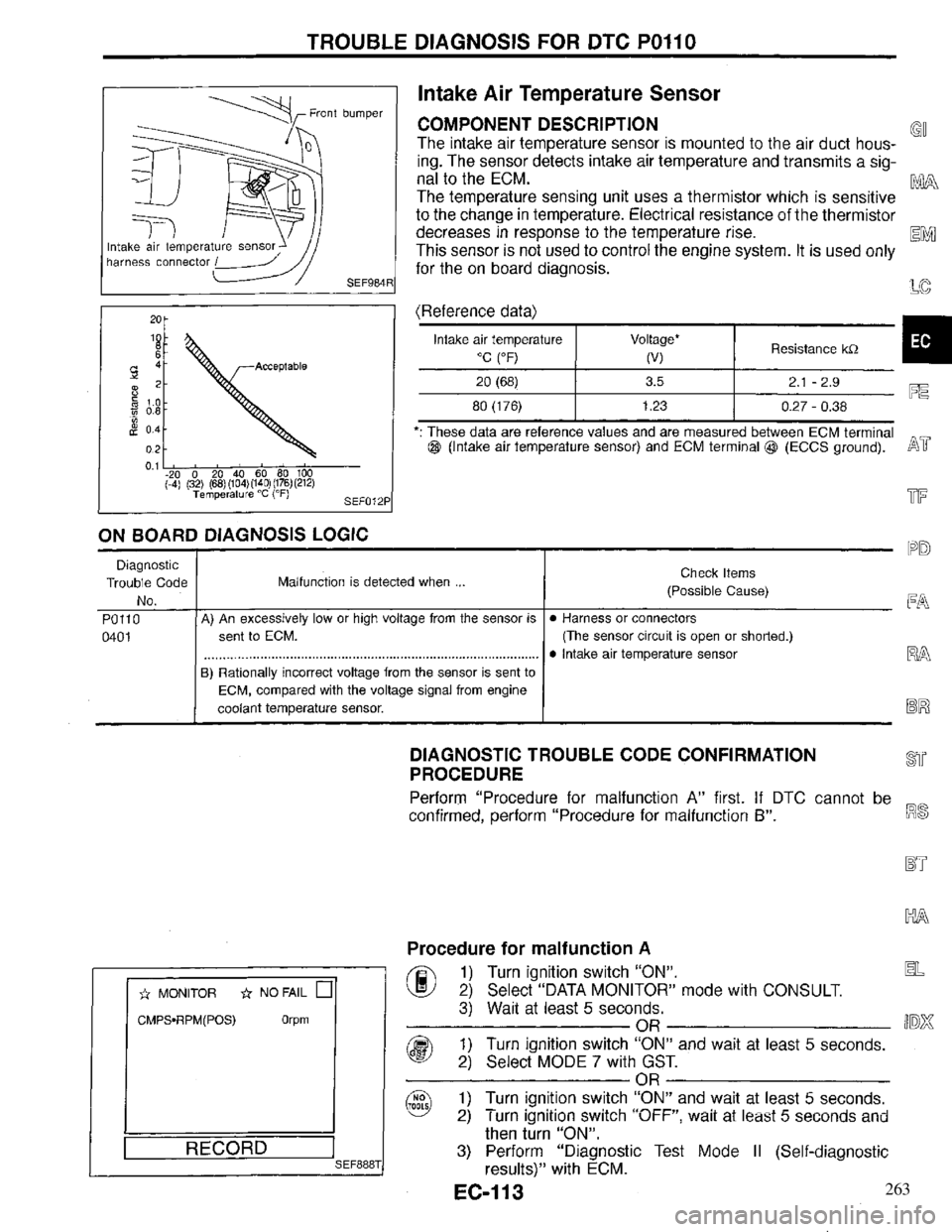 INFINITI QX4 1997  Factory Service Manual 263 
