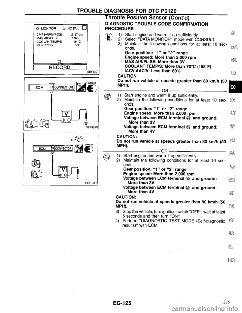 INFINITI QX4 1997  Factory Service Manual 275 