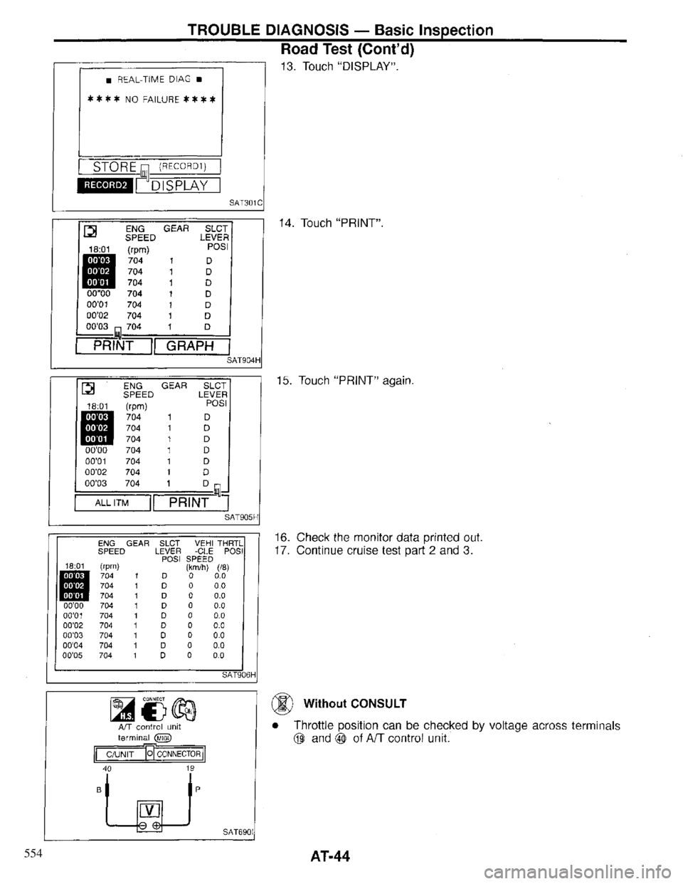 INFINITI QX4 1997  Factory Workshop Manual 554 