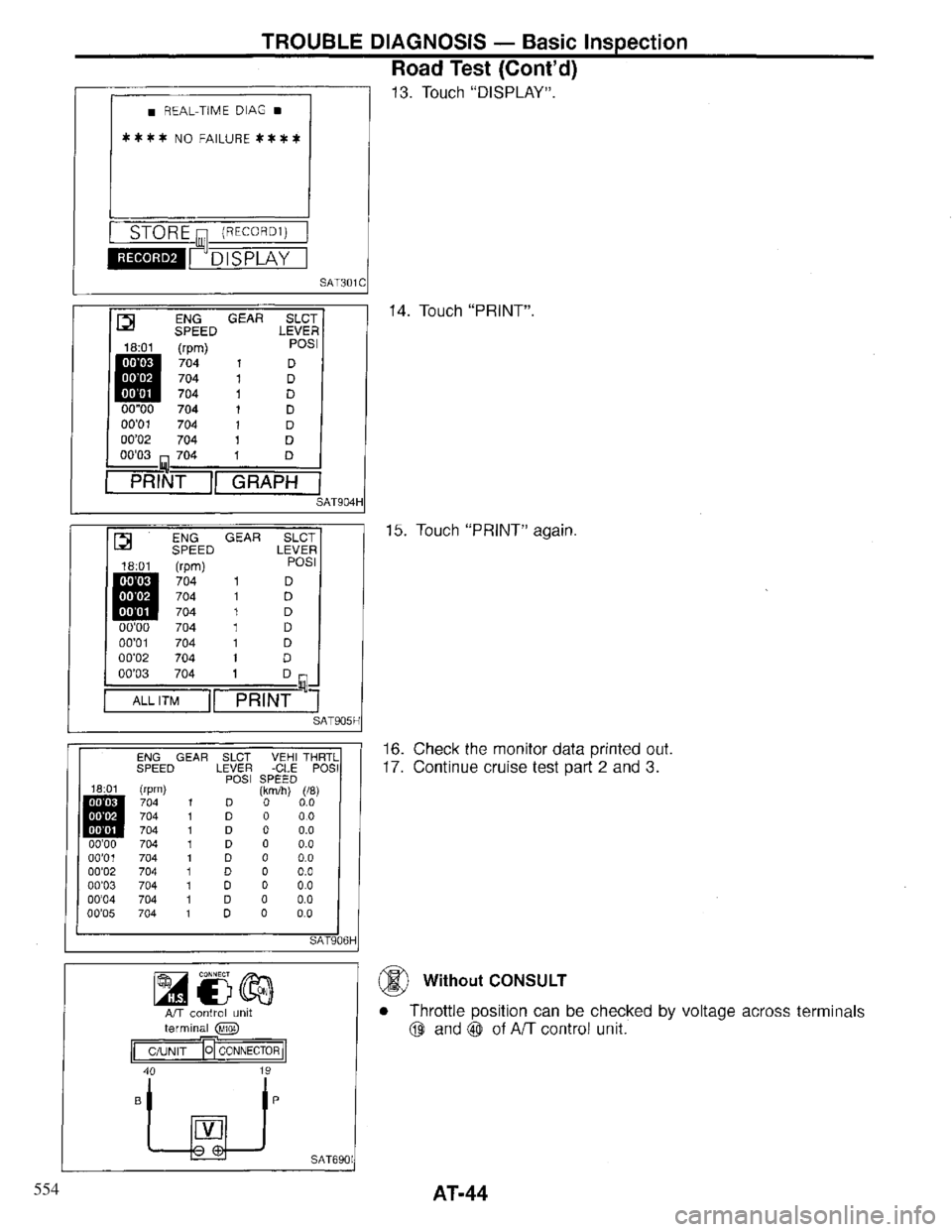 INFINITI QX4 1997 Factory Workshop Manual 554 INFINITI QX4 1997 Factory Workshop Manual 554