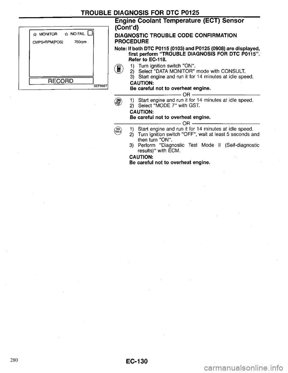 INFINITI QX4 1997  Factory Service Manual 280 