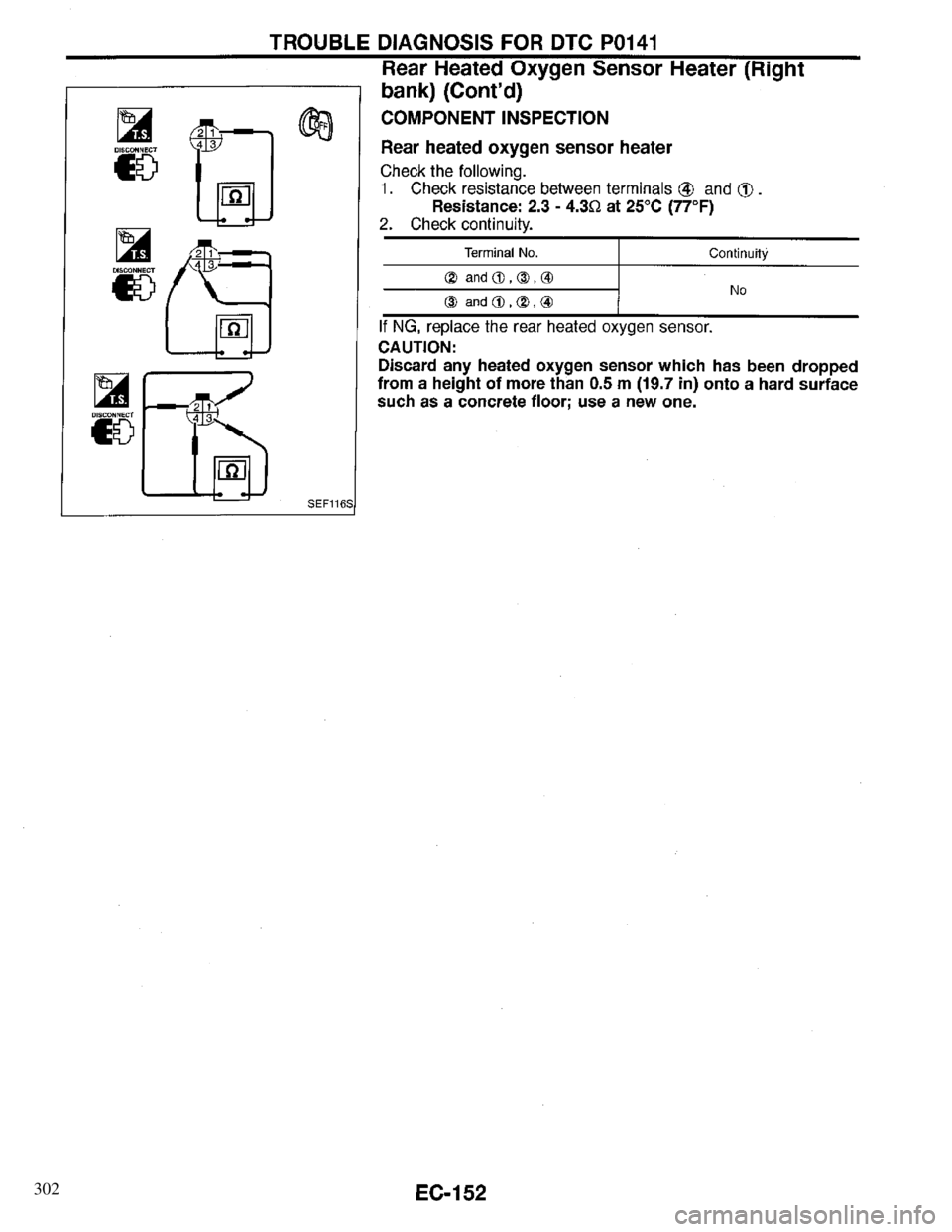 INFINITI QX4 1997  Factory Service Manual 302 