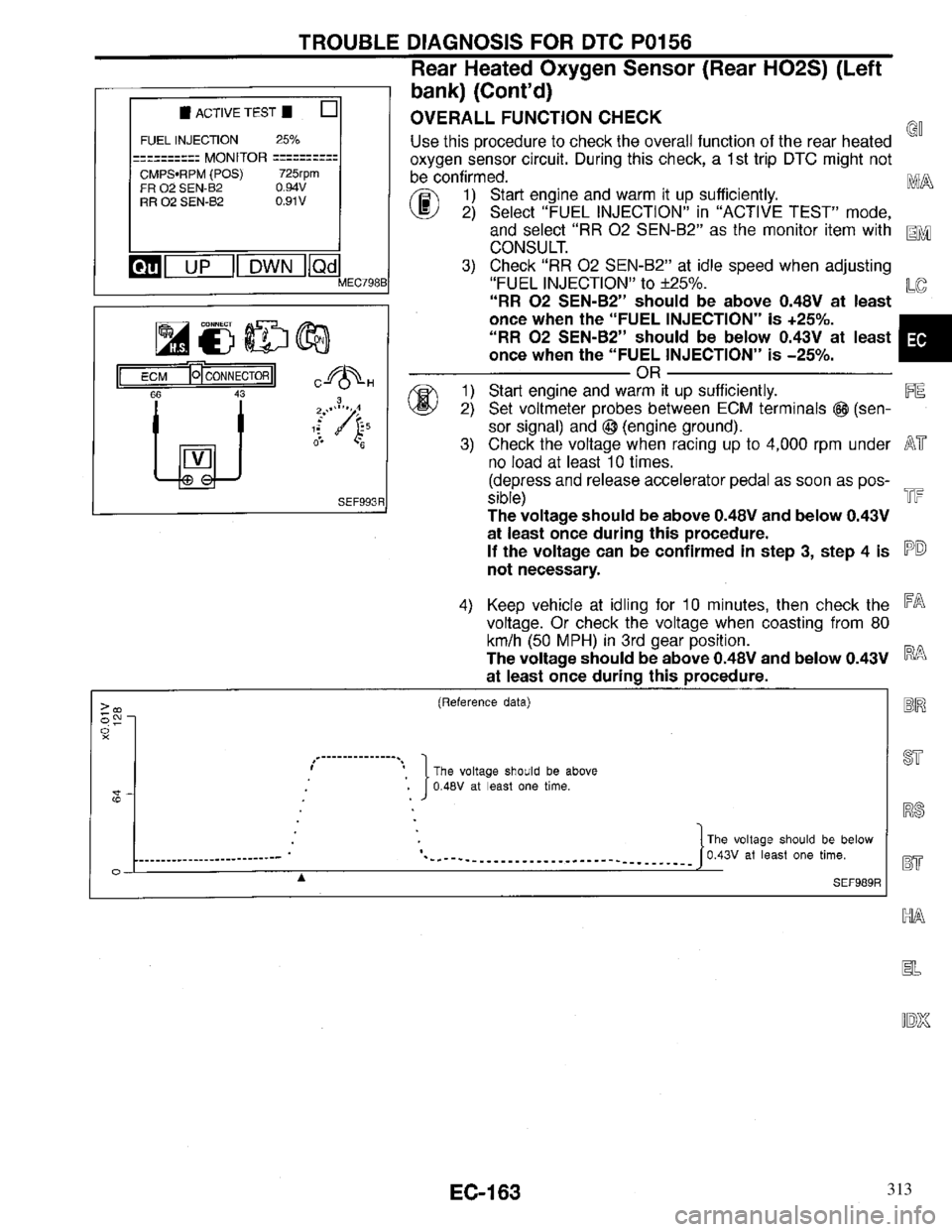 INFINITI QX4 1997  Factory Service Manual 313 