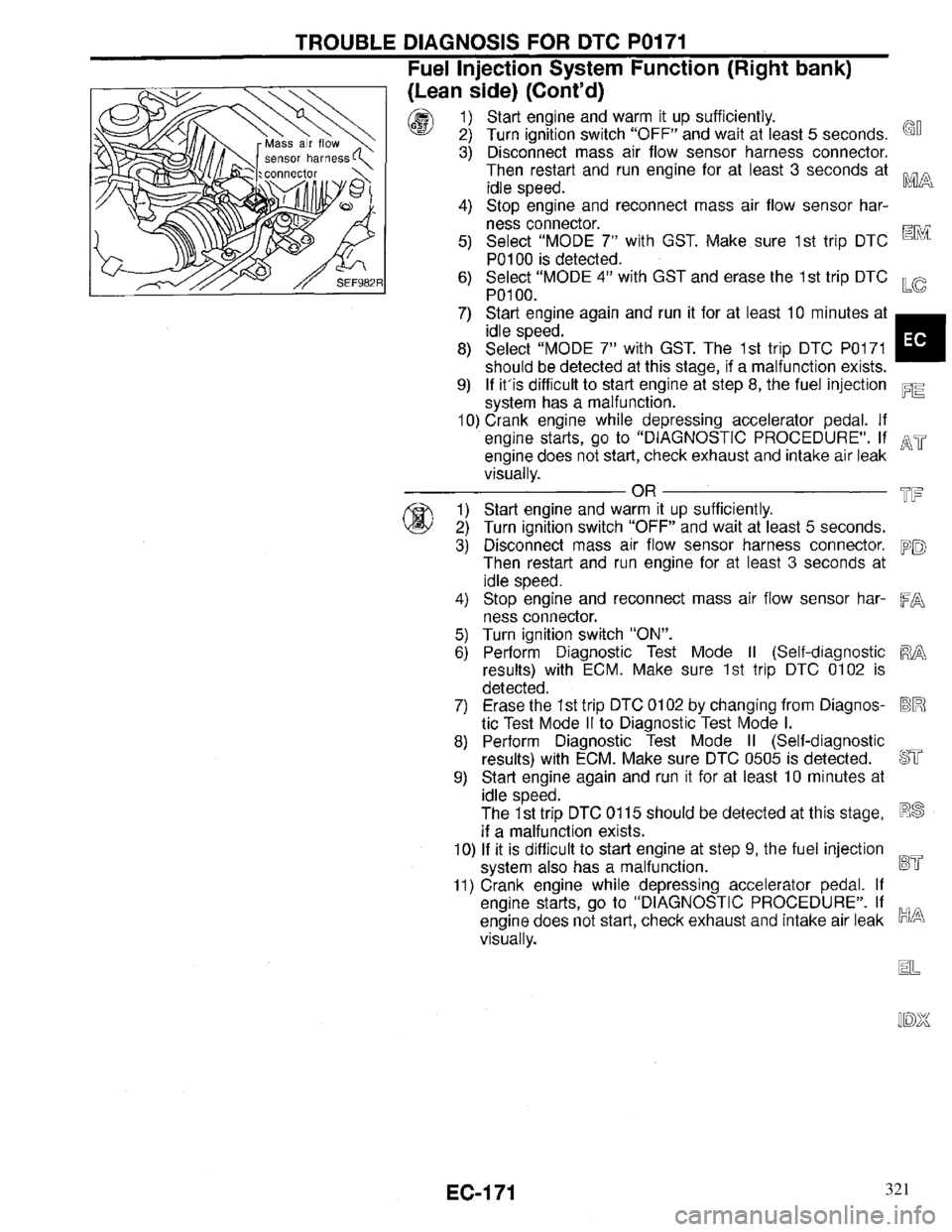 INFINITI QX4 1997  Factory Service Manual 321 