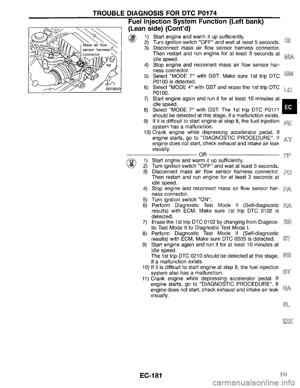 INFINITI QX4 1997  Factory Service Manual 331 