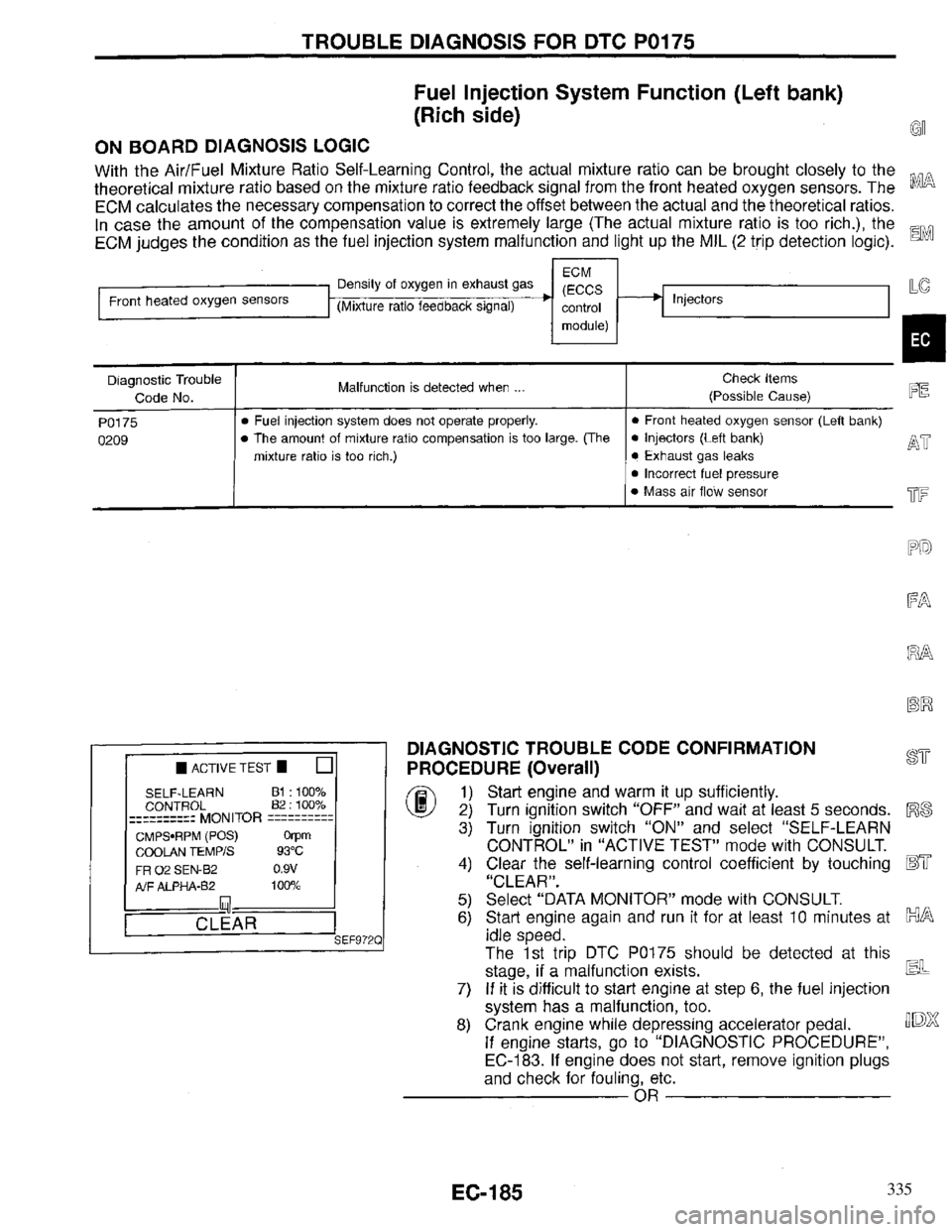INFINITI QX4 1997  Factory Service Manual 335 