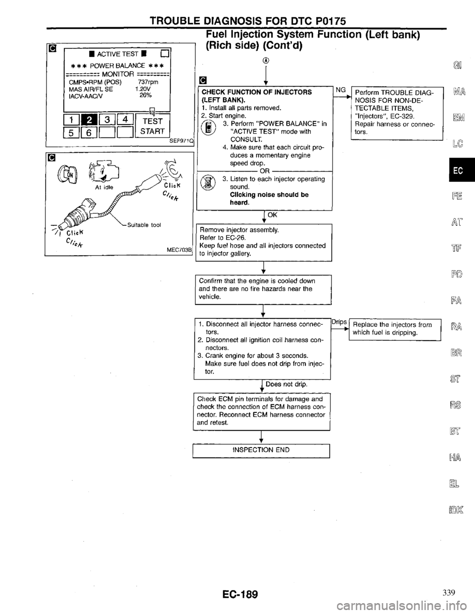 INFINITI QX4 1997  Factory Service Manual 339 