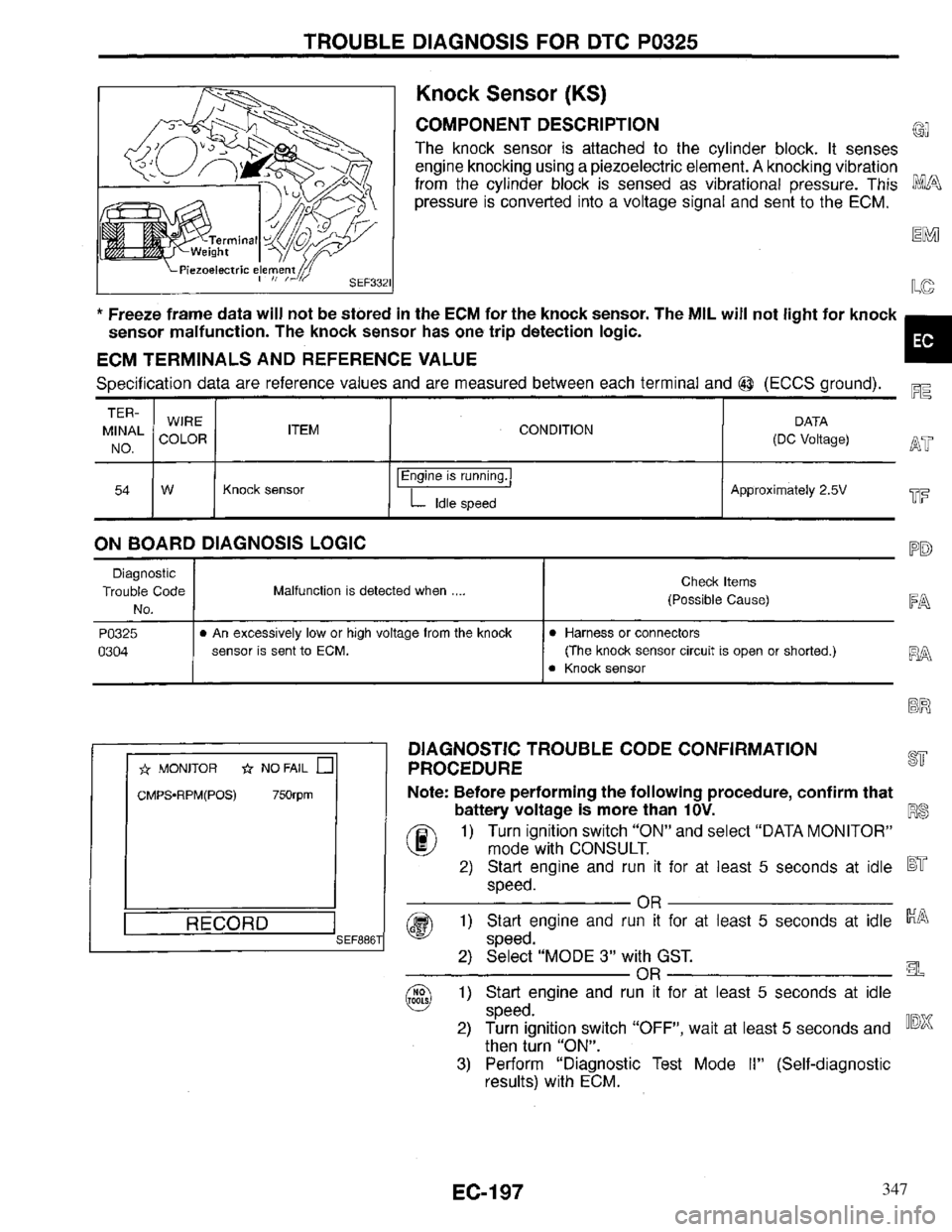 INFINITI QX4 1997  Factory Service Manual 347 