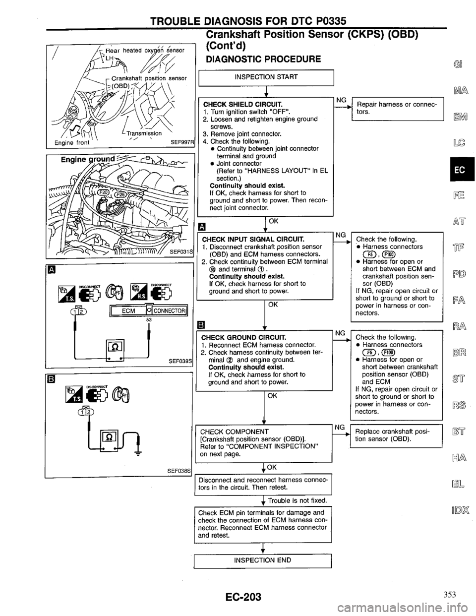 INFINITI QX4 1997  Factory Service Manual 353 