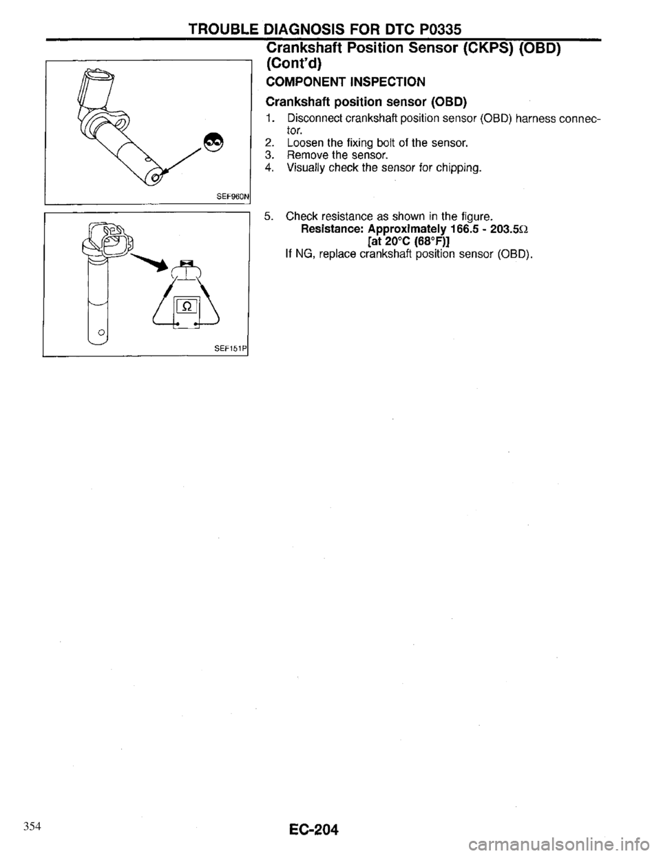 INFINITI QX4 1997  Factory Service Manual 354 