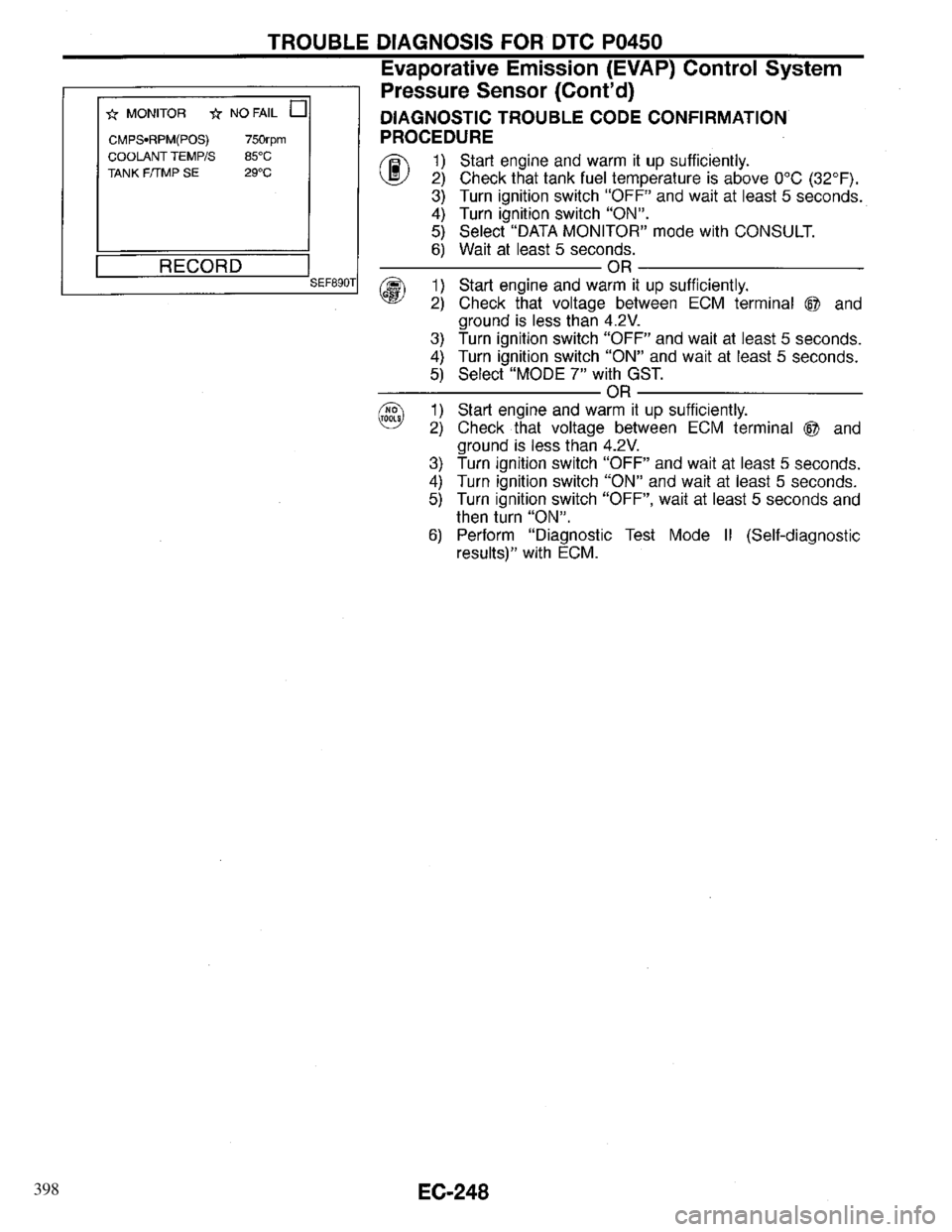 INFINITI QX4 1997  Factory Service Manual 398 