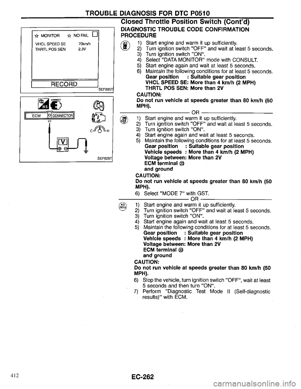 INFINITI QX4 1997  Factory Service Manual 412 