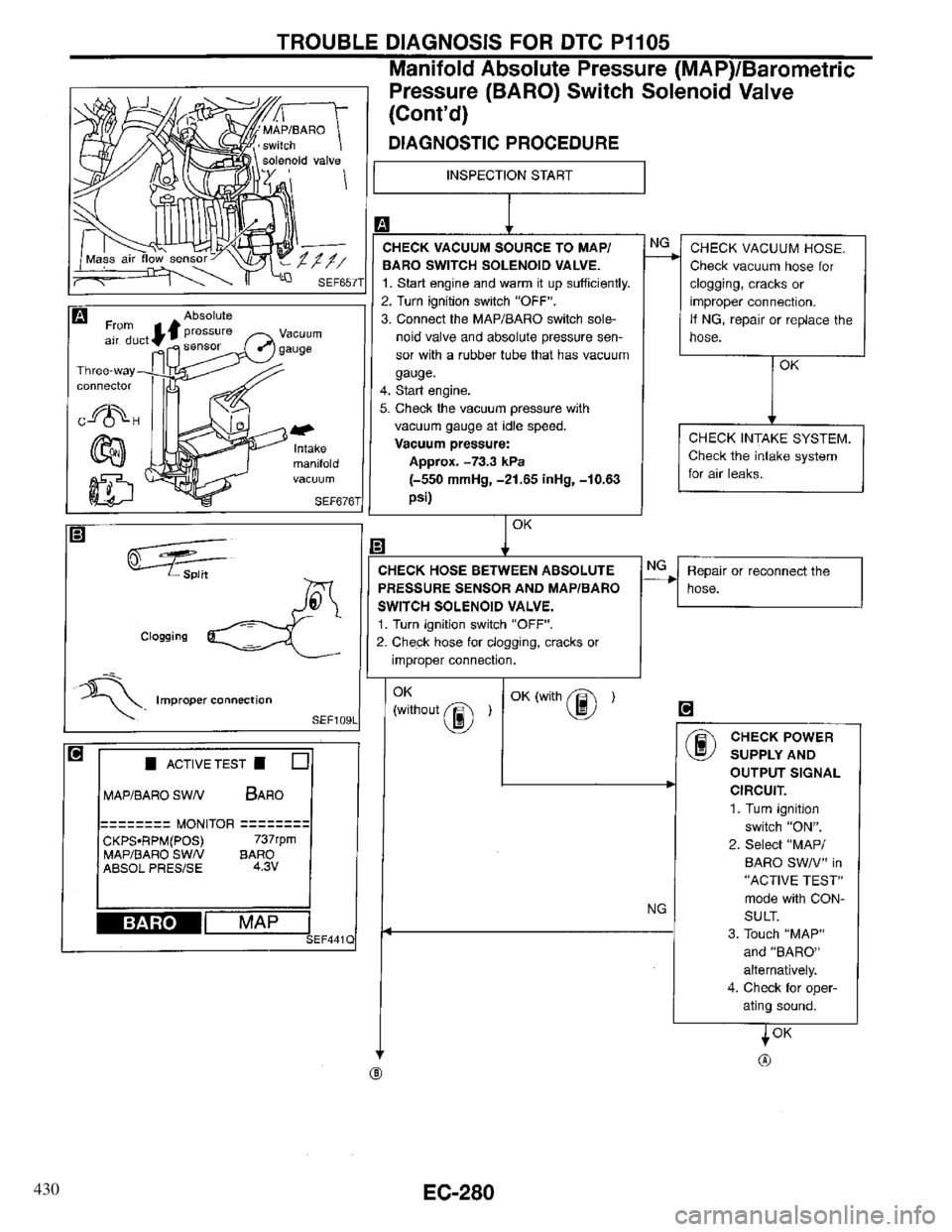 INFINITI QX4 1997  Factory Service Manual 430 