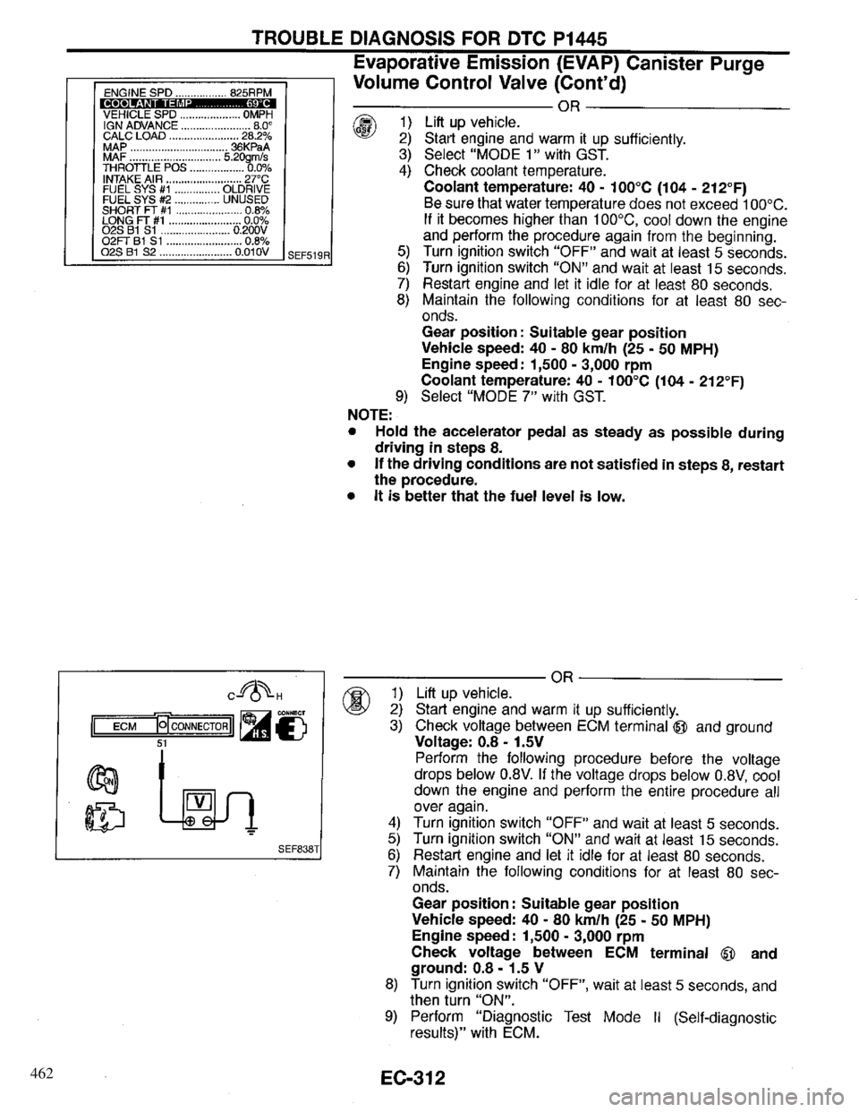 INFINITI QX4 1997 Factory Service Manual 462 INFINITI QX4 1997 Factory Service Manual 462