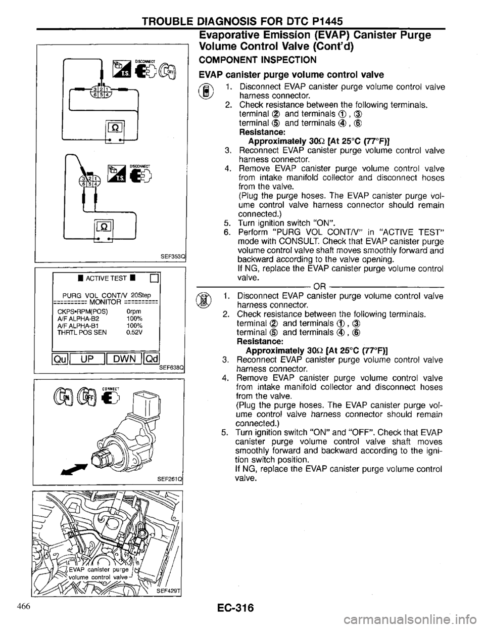 INFINITI QX4 1997 Factory Service Manual 466 INFINITI QX4 1997 Factory Service Manual 466