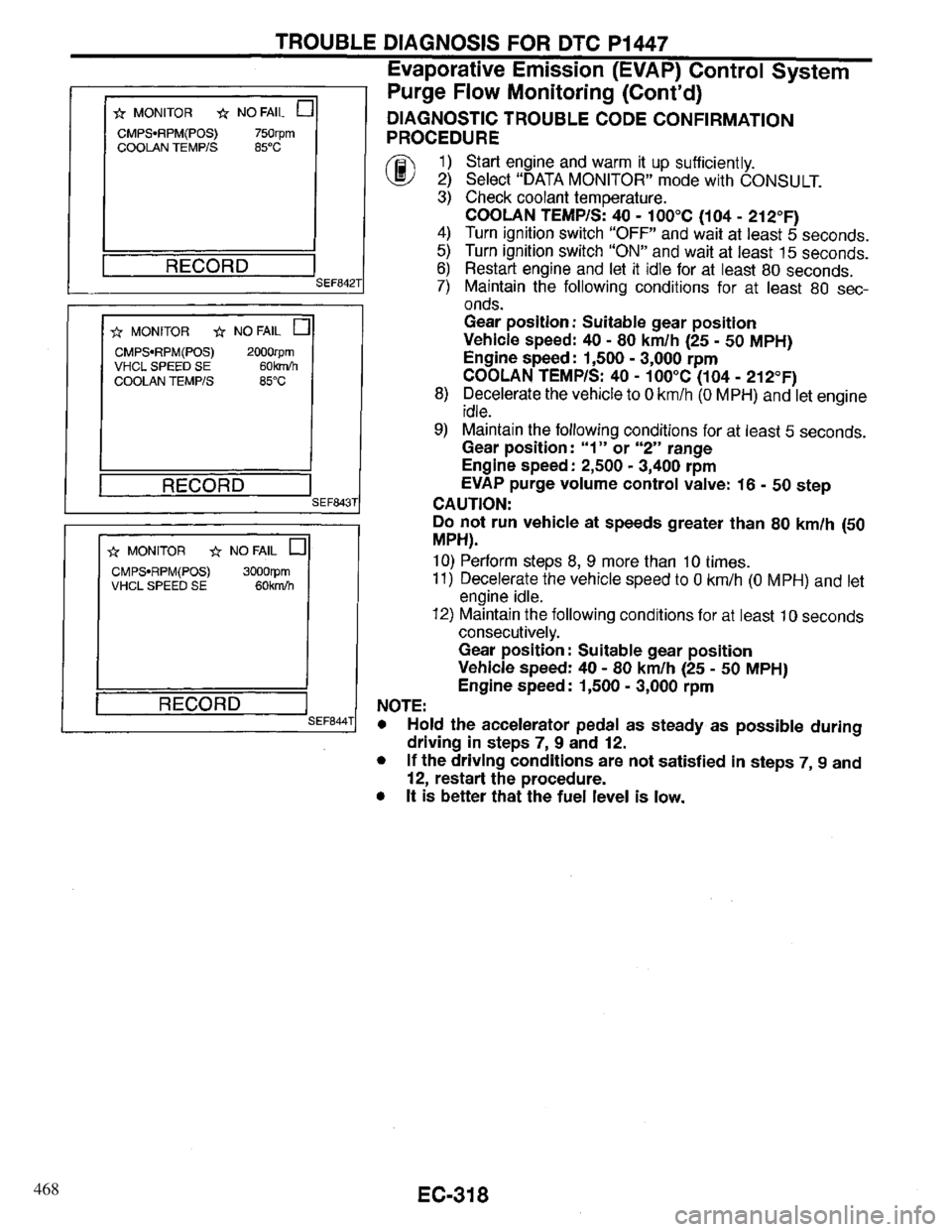 INFINITI QX4 1997 Factory Service Manual 468 INFINITI QX4 1997 Factory Service Manual 468