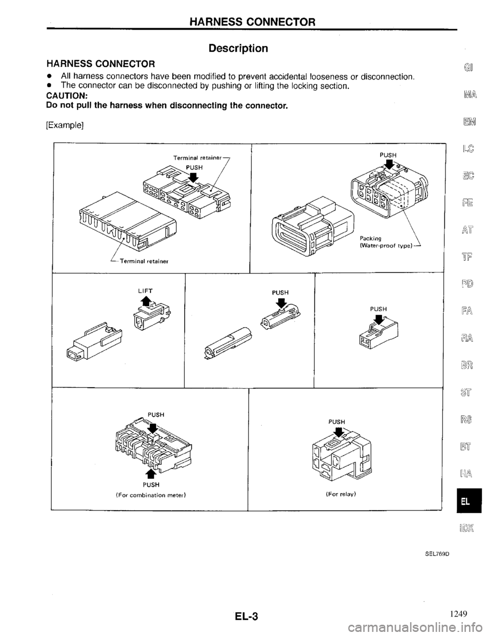 INFINITI QX4 1997 Factory Service Manual 1249 INFINITI QX4 1997 Factory Service Manual 1249