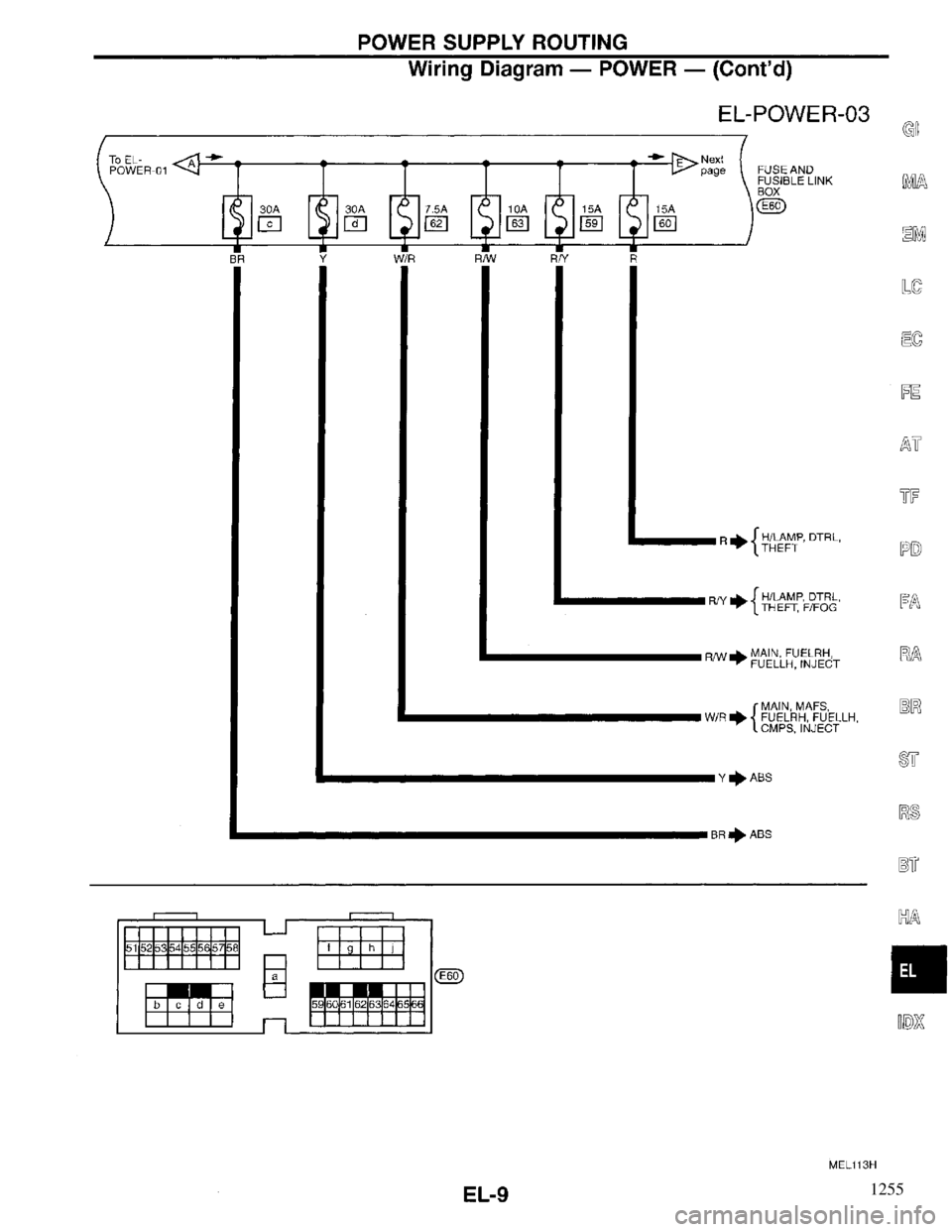 INFINITI QX4 1997  Factory Service Manual 1255 