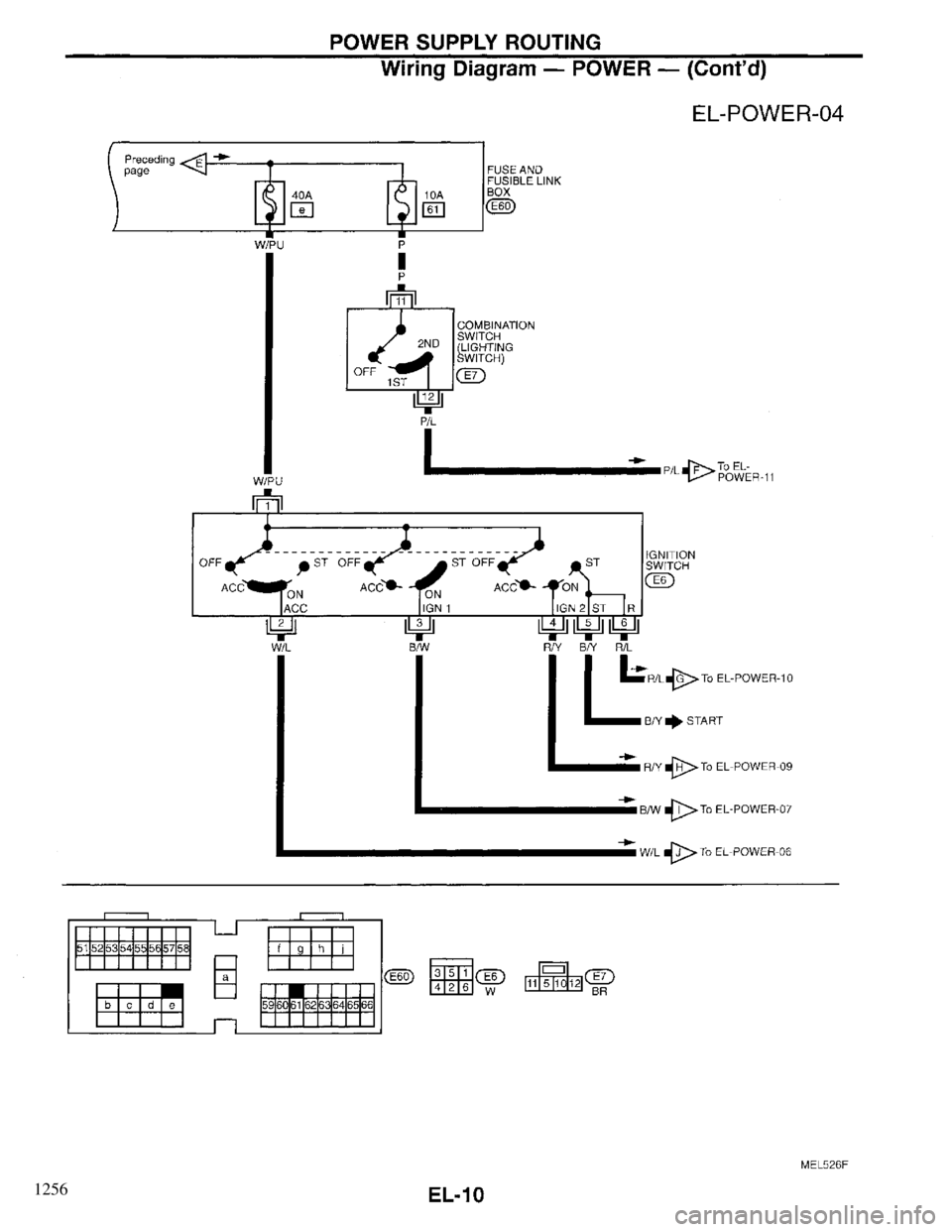 INFINITI QX4 1997  Factory Service Manual 1256 