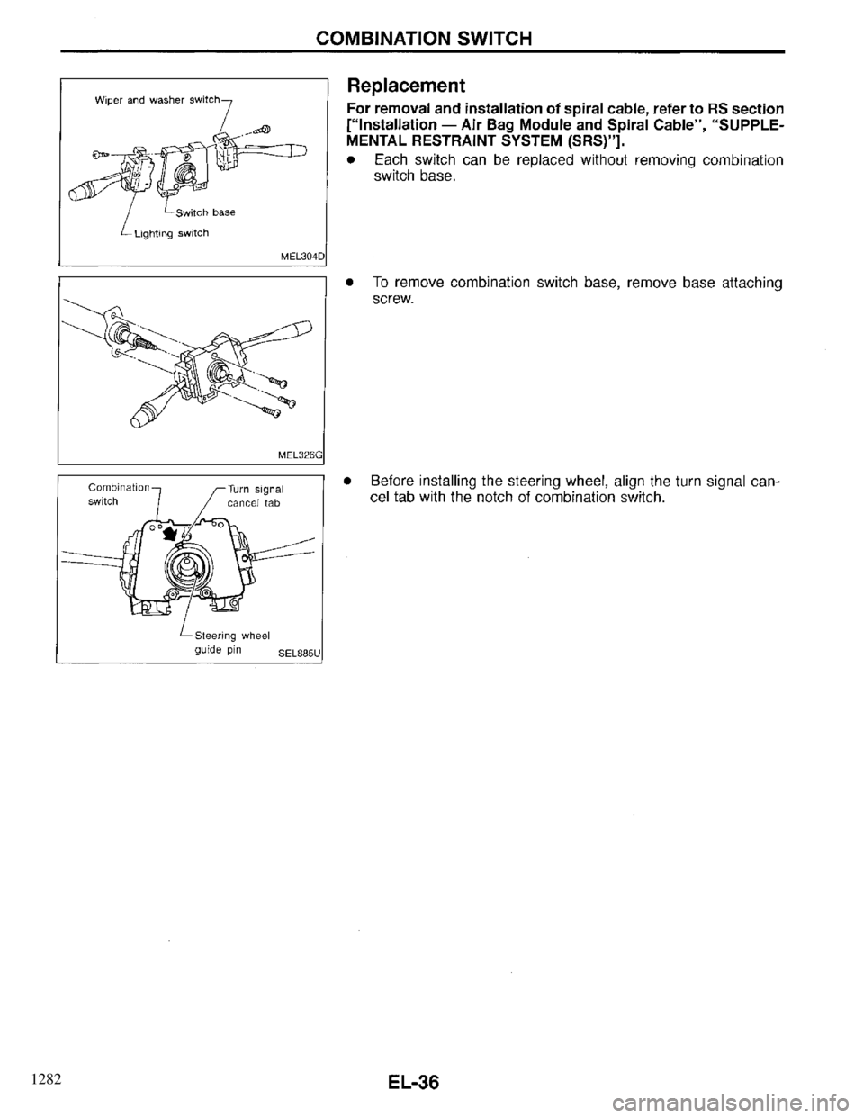 INFINITI QX4 1997  Factory Service Manual 1282 
