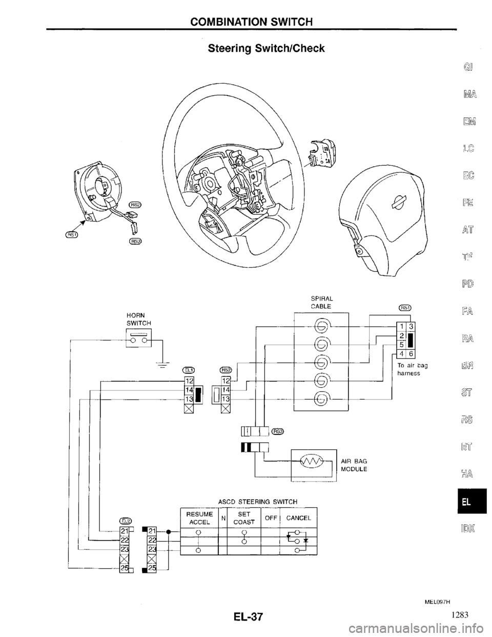 INFINITI QX4 1997  Factory Service Manual 1283 