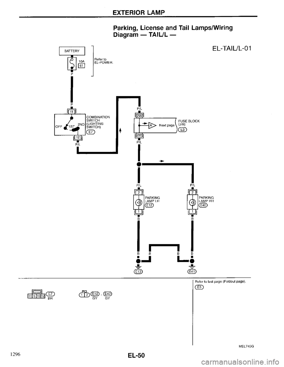 INFINITI QX4 1997  Factory Service Manual 1296 