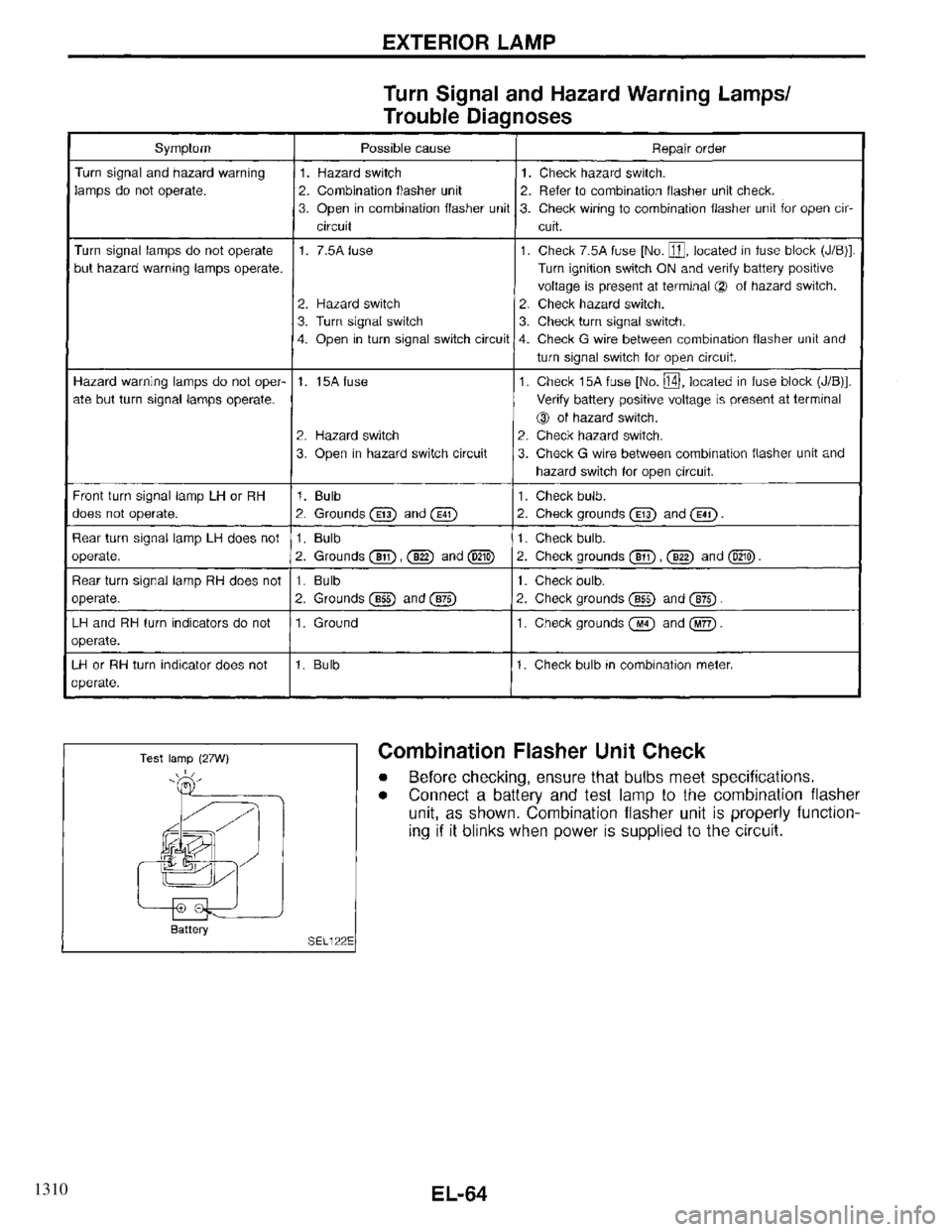 INFINITI QX4 1997 Factory Service Manual 1310 INFINITI QX4 1997 Factory Service Manual 1310