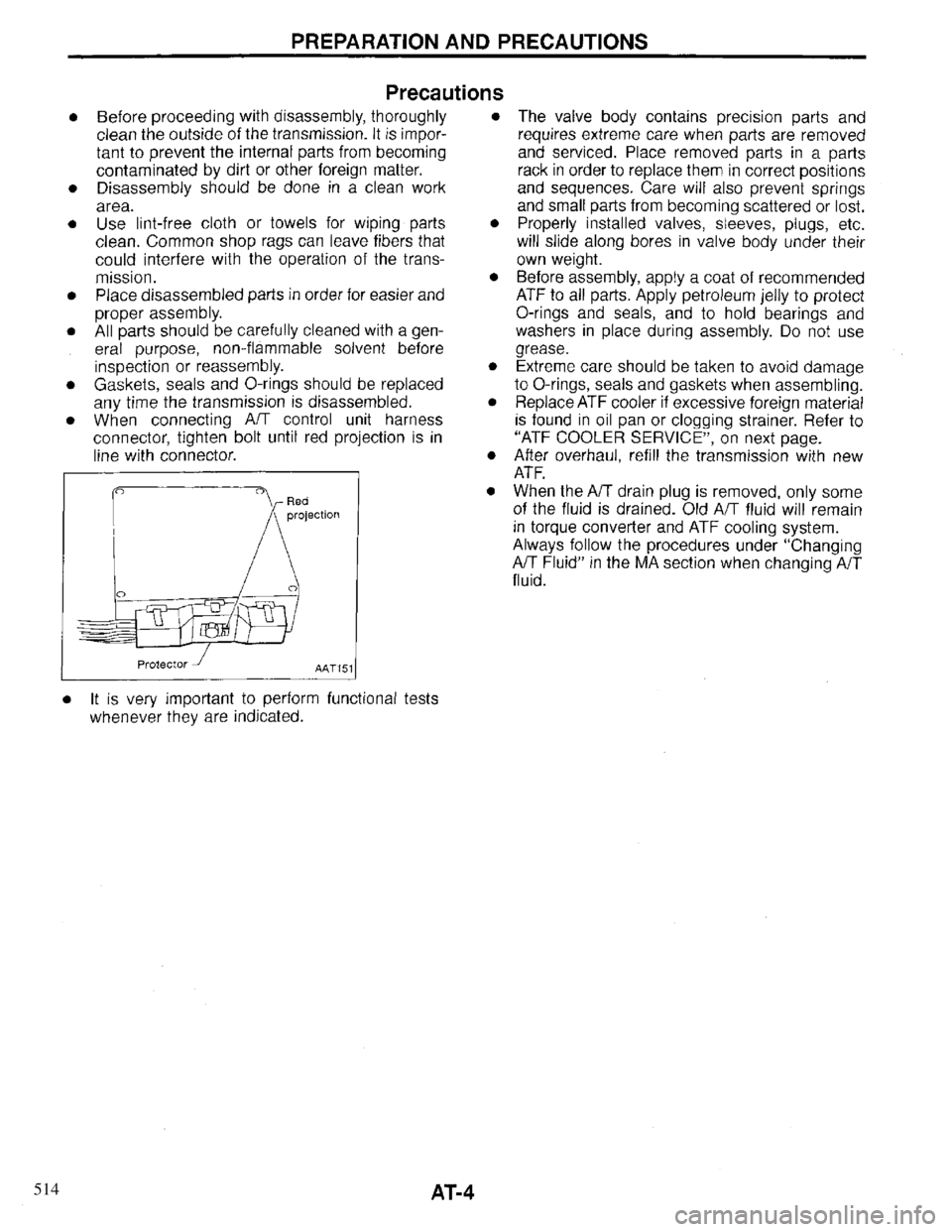 INFINITI QX4 1997 Factory Service Manual 514 INFINITI QX4 1997 Factory Service Manual 514