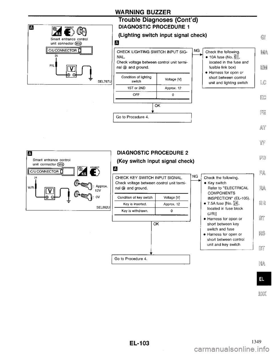 INFINITI QX4 1997  Factory Service Manual 1349 
