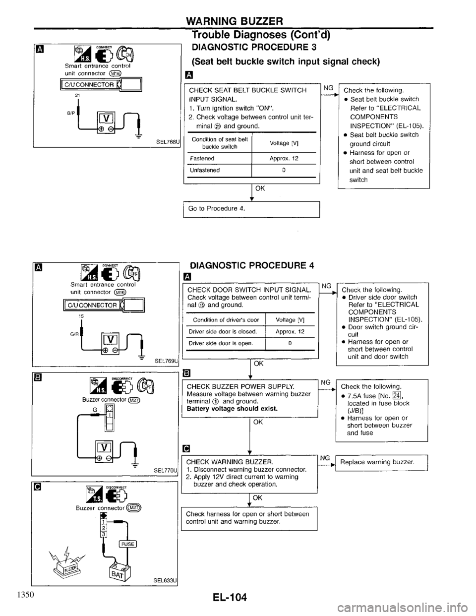 INFINITI QX4 1997  Factory Service Manual 1350 