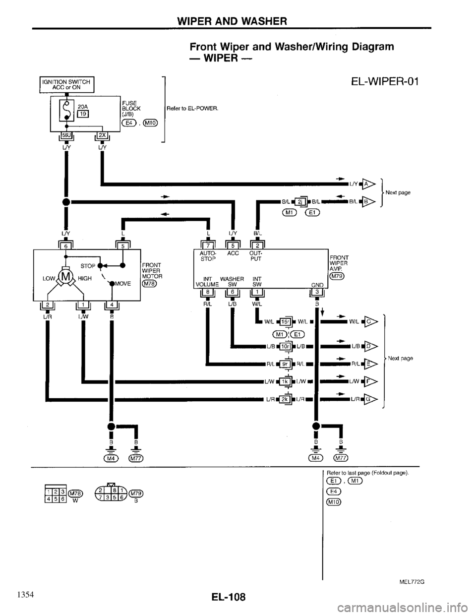 INFINITI QX4 1997  Factory Service Manual 1354 