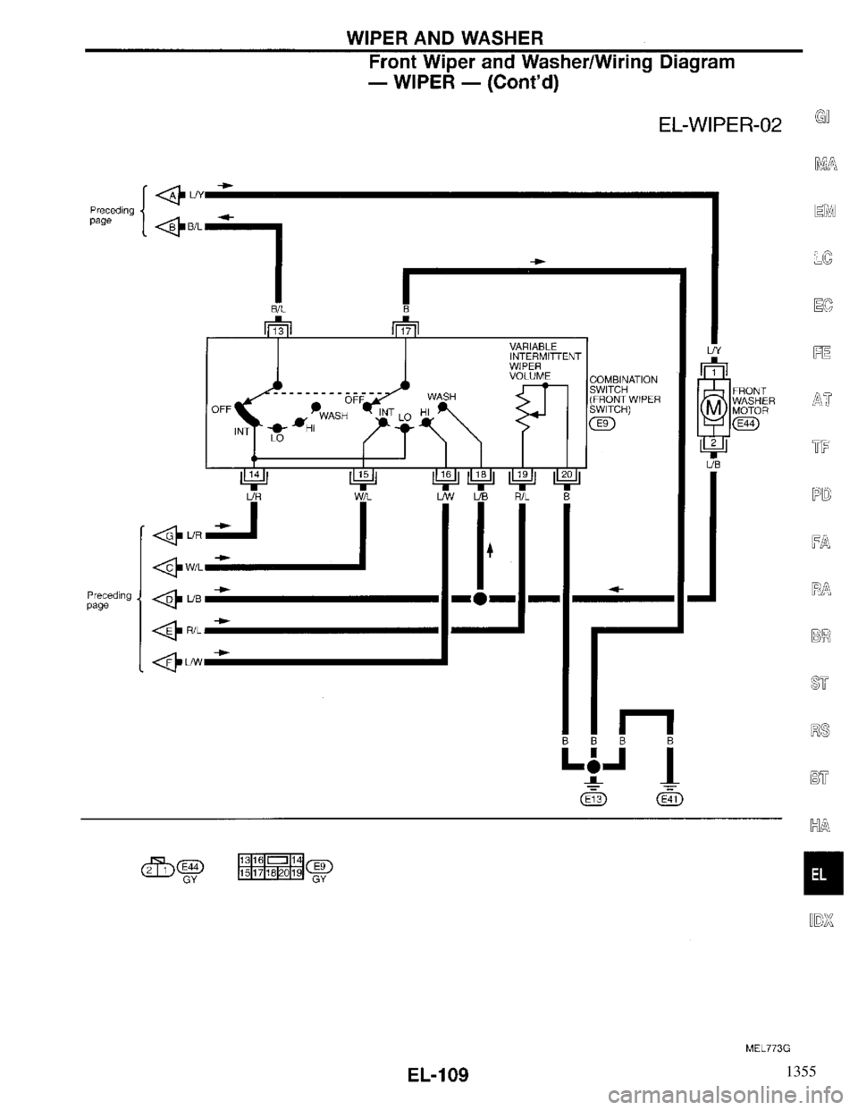 INFINITI QX4 1997  Factory Service Manual 1355 