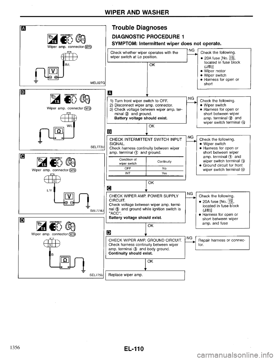 INFINITI QX4 1997  Factory Service Manual 1356 