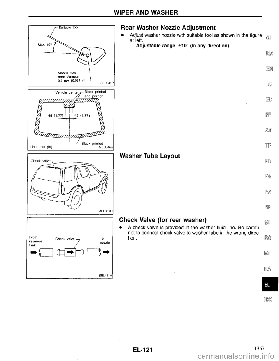 INFINITI QX4 1997 Factory Service Manual 1367 INFINITI QX4 1997 Factory Service Manual 1367
