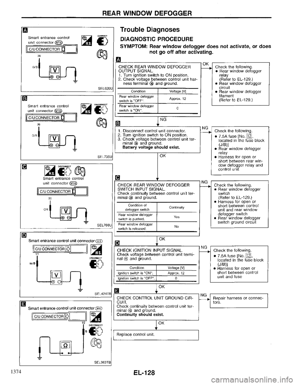 INFINITI QX4 1997 Factory Service Manual 1374 INFINITI QX4 1997 Factory Service Manual 1374
