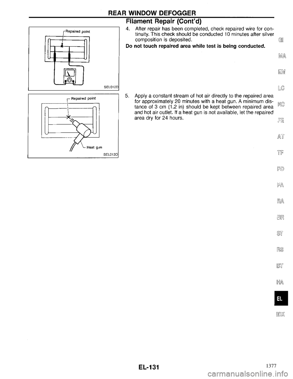 INFINITI QX4 1997 Factory Service Manual 1377 INFINITI QX4 1997 Factory Service Manual 1377