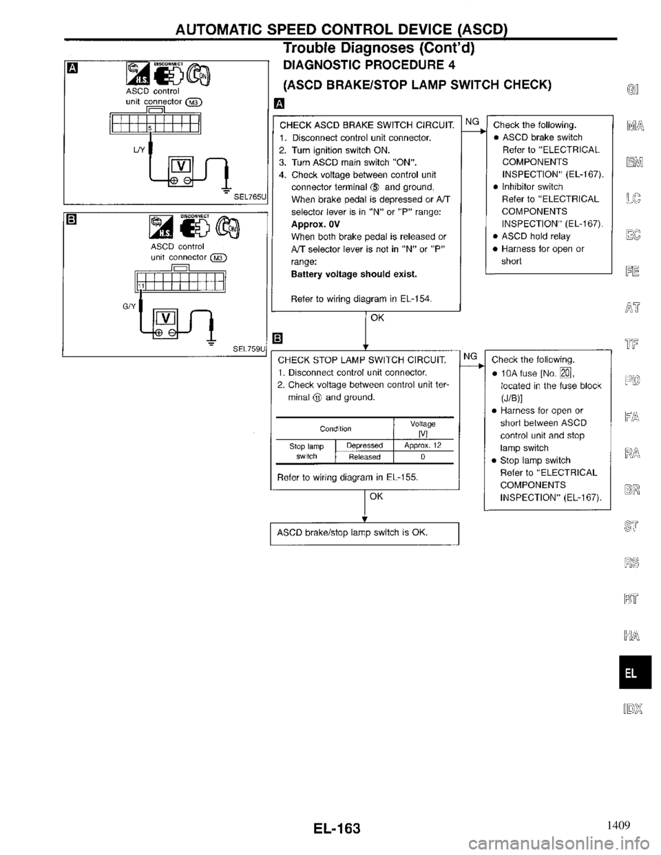 INFINITI QX4 1997 Factory Service Manual 1409 INFINITI QX4 1997 Factory Service Manual 1409