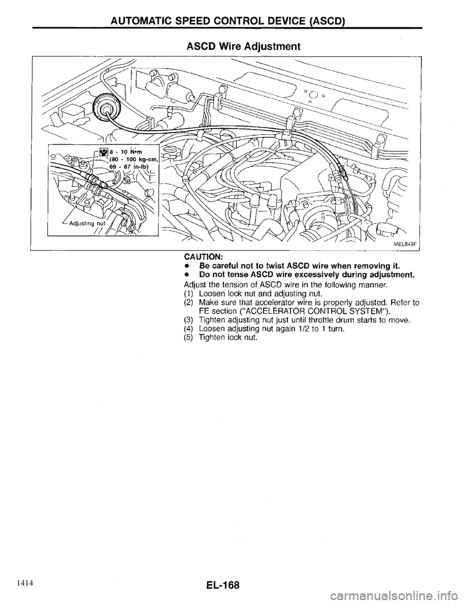 INFINITI QX4 1997 Factory Service Manual 1414 INFINITI QX4 1997 Factory Service Manual 1414