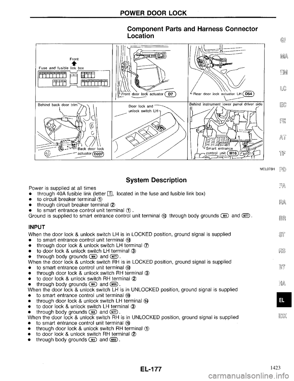 INFINITI QX4 1997 Factory Service Manual 1423 INFINITI QX4 1997 Factory Service Manual 1423