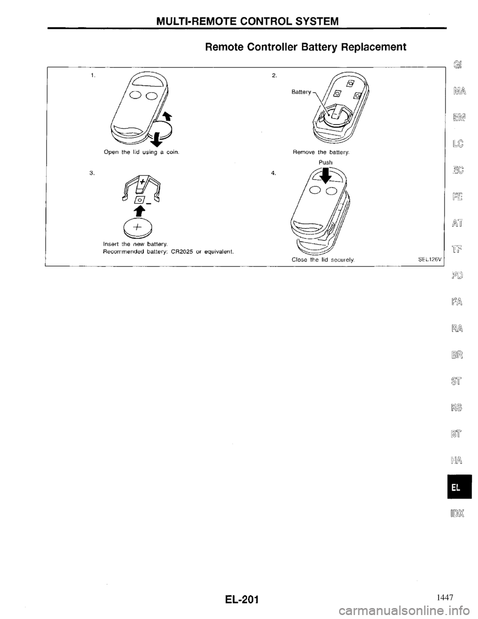 INFINITI QX4 1997 Factory Service Manual 1447 INFINITI QX4 1997 Factory Service Manual 1447