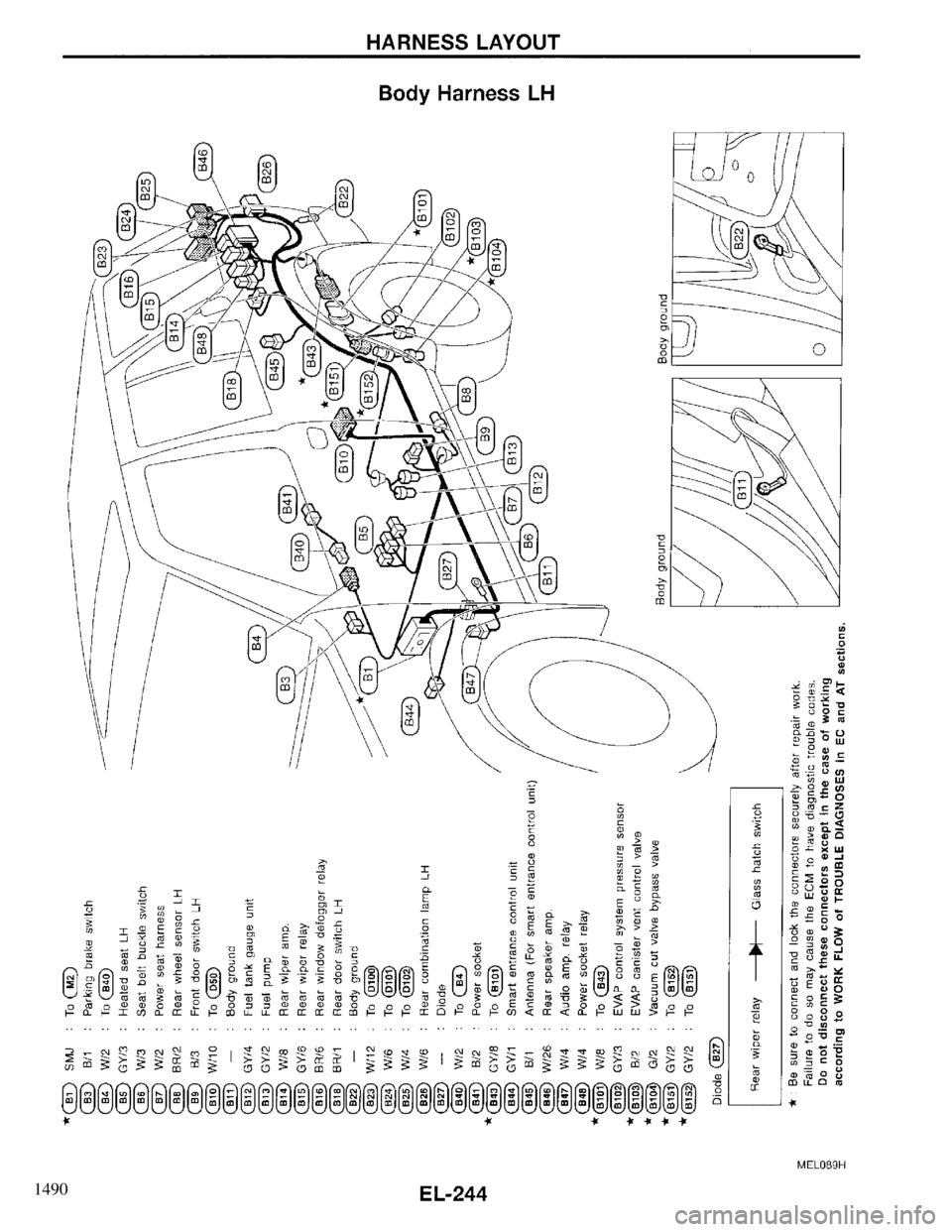 INFINITI QX4 1997  Factory Service Manual 1490 