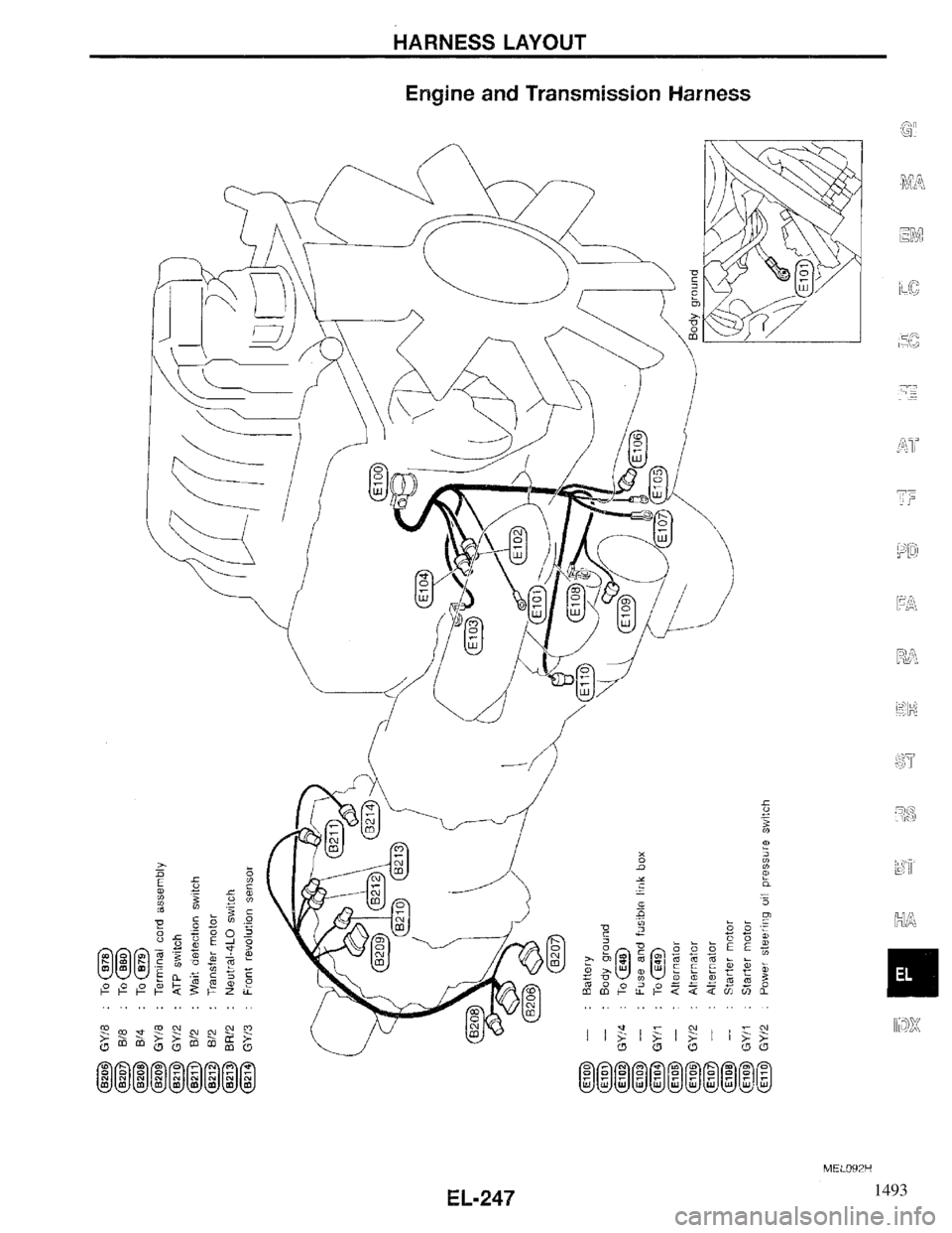 INFINITI QX4 1997  Factory Service Manual 1493 