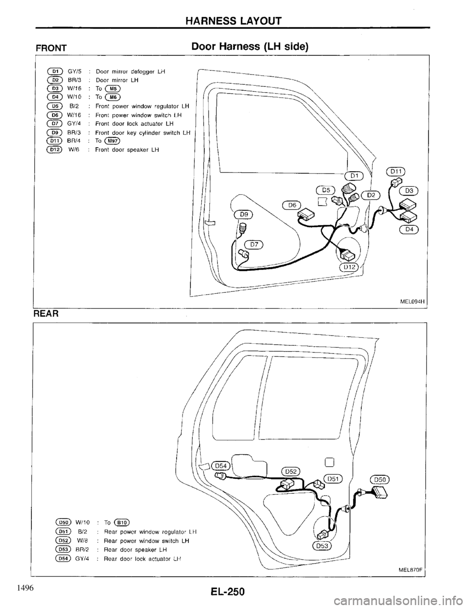 INFINITI QX4 1997  Factory Service Manual 1496 
