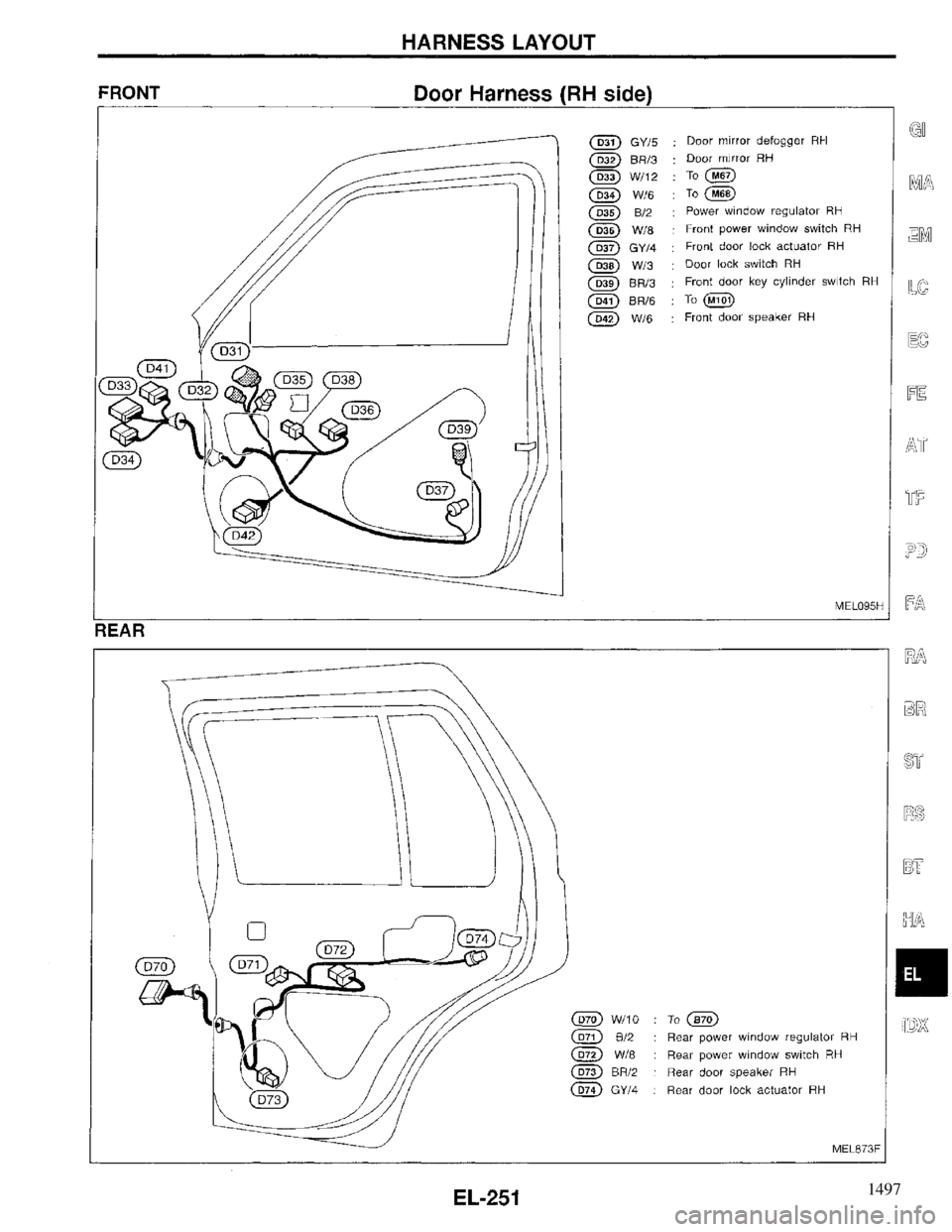 INFINITI QX4 1997  Factory Service Manual 1497 