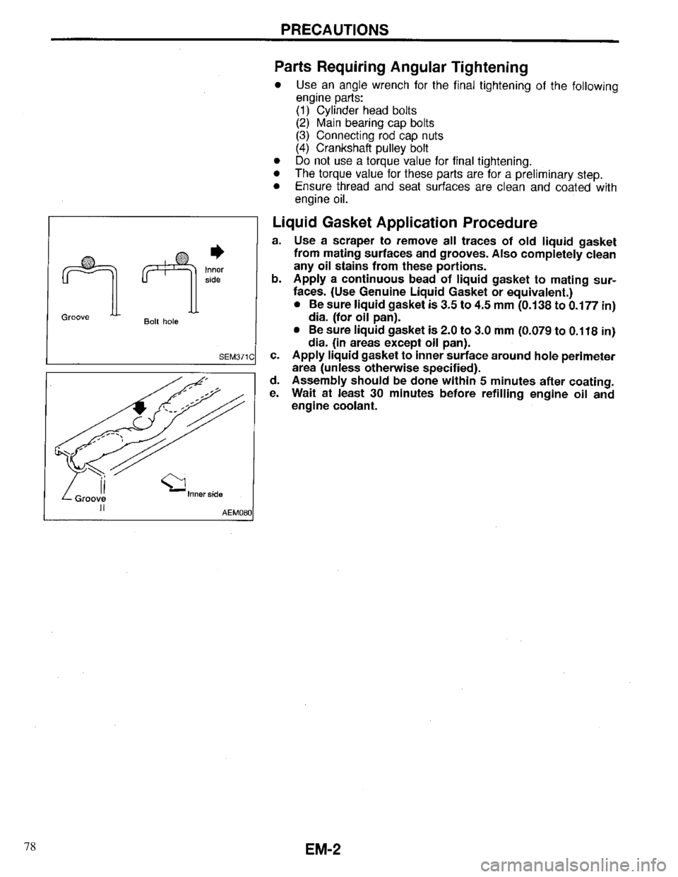 INFINITI QX4 1997  Factory Service Manual 78 