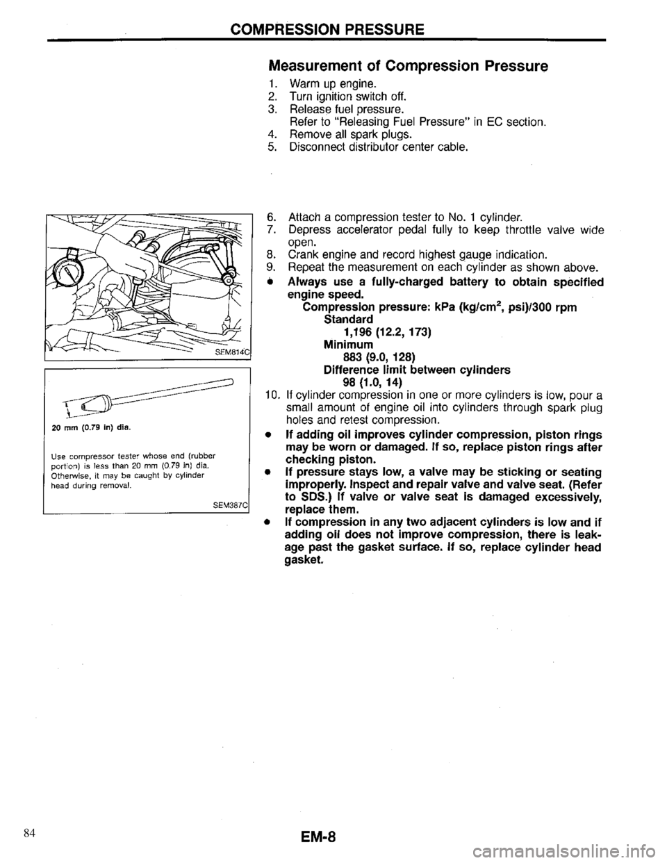 INFINITI QX4 1997  Factory Service Manual 84 
